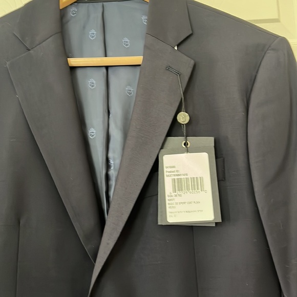 Nwt $498 JOHN VARVATOS STAR U.S.A. Navy Basic SS sport coat plain weave wise 38R - Picture 7 of 17